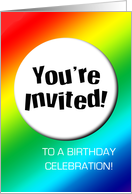 Rainbow birthday - You’re Invited card