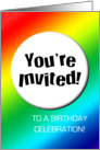 Rainbow birthday - You’re Invited card