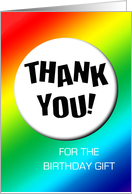 Rainbow birthday - Thank You (Gift) card