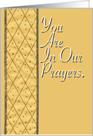 You are in our prayers card