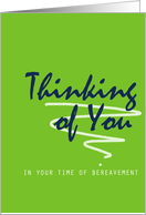 Thinking of You - In Bereavement card