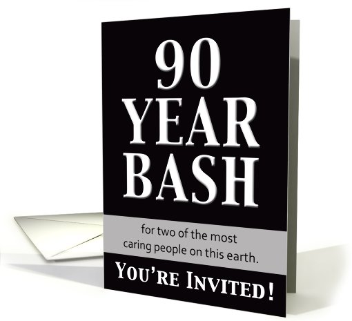 Birthday Bash Invite - 90 (Double Celebration) card (670537)