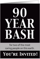 Birthday Bash Invite - 90 (Double Celebration) card