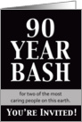 Birthday Bash Invite - 90 (Double Celebration) card