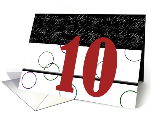 Happy 10th Birthday card (678863)