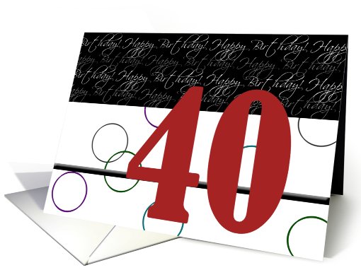 Happy 40th Birthday card (680626)