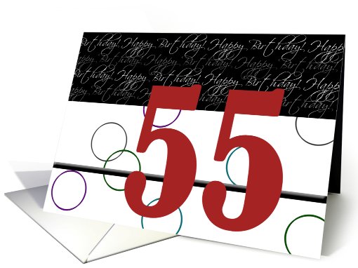 Happy 55th Birthday card (680633)