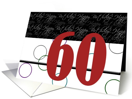 Happy 60th Birthday card (680634)