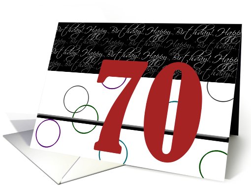 Happy 70th Birthday card (680637)