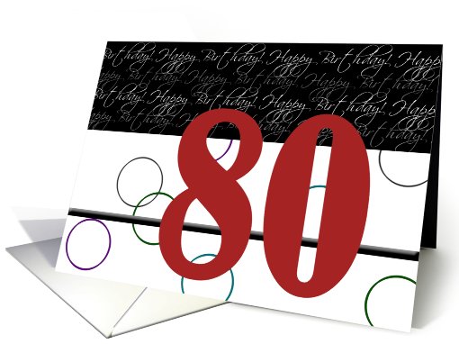 Happy 80th Birthday card (680639)