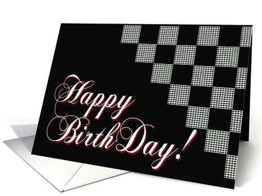 Happy Birth Day - Checkered card (747241)
