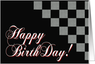 Happy Birth Day - Checkered card