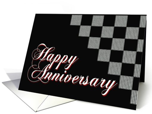 Happy Anniversary - Checkered card (747242)