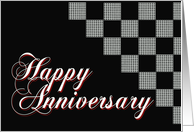 Happy Anniversary - Checkered card