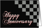 Happy Anniversary - Checkered card