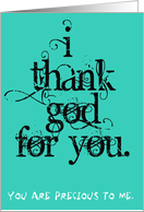 I Thank God For You card