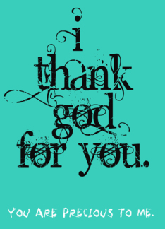 I Thank God For You