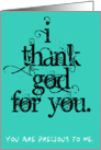 I Thank God For You card