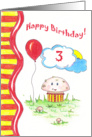 Happy 3rd Birthday card