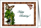 Brown Tiger Fern Birthday Card