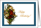 Tortoiseshell Lillies Birthday Card