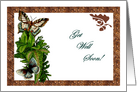 Brown Tiger Fern Get Well Card