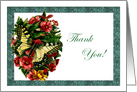 Swallowtail Rose Thank You Card