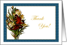 Tortoiseshell Lillies Thank You Card