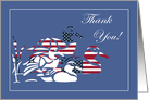 Patriotic Mallard Ducks Thank You Card