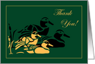 Hunter Mallard Ducks Thank You Card