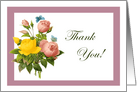 Rose Bouquet Thank You Card