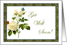 White Rose Get Well Card