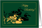 Hunter Mallard Ducks Birthday Card