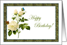 White Rose Birthday Card