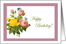 Rose Bouquet Birthday Card