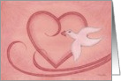Dove with a Heart card