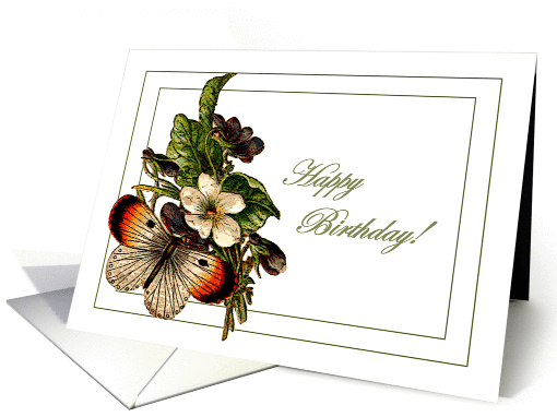 Orange Tip Spring Birthday card (897989)