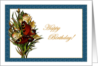 Tortoiseshell Lillies Birthday Card