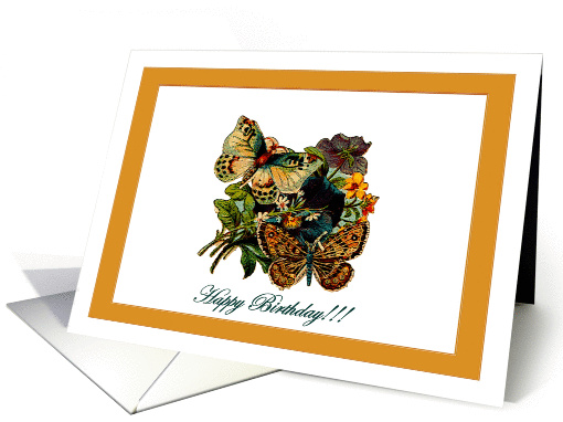 Twin Butterflies Birthday card (898000)