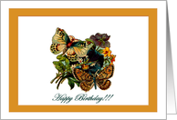 Twin Butterflies Birthday Card