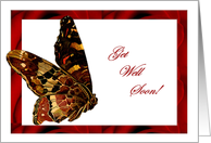 Wild Butterfly Get Well Card