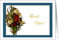 Tortoiseshell Lillies Thank You Card
