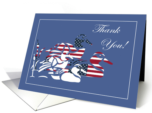 Patriotic Mallard Ducks Thank You card (898403)