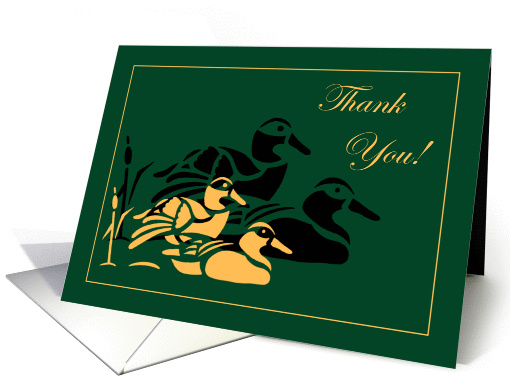 Hunter Mallard Ducks Thank You card (898404)