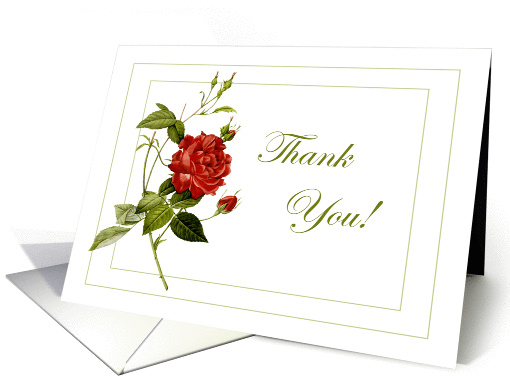 Red Rose Thank You card (898409)
