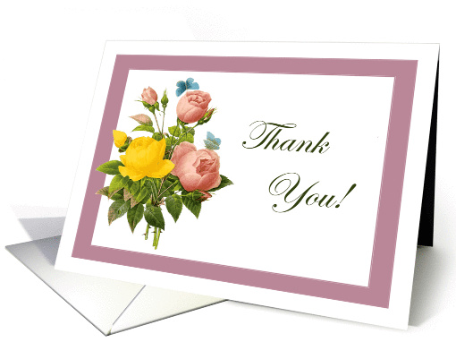 Rose Bouquet Thank You card (898410)