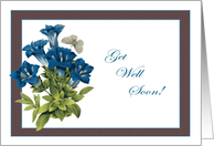 Brown Flannel Get Well Card