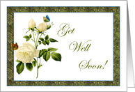 White Rose Get Well Card