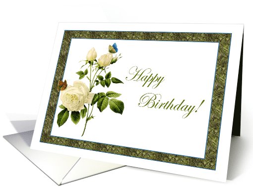 White Rose Birthday card (898475)