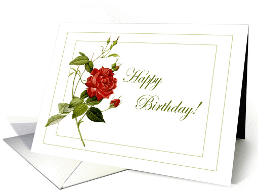 Red Rose Birthday card (898479)